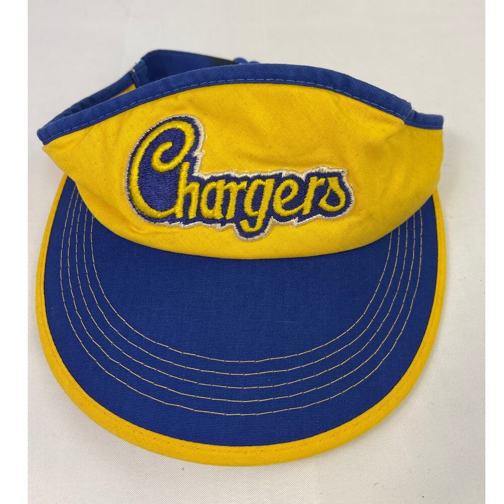 Vintage San Diego Chargers Visor Hat Blue and Yellow